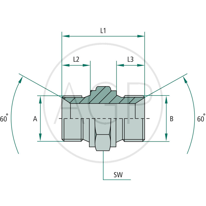 GA 1.1/4 M-BSP x 1 1/2 M-BSP
