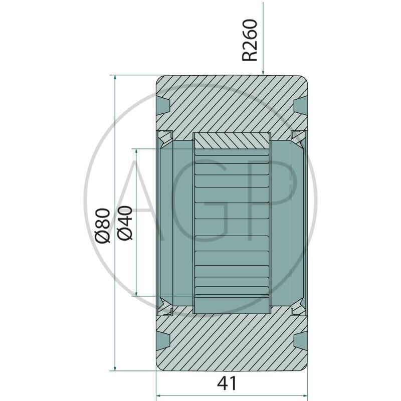 Pojezdová kladka pro shrnovač Strautmann, na série Vitesse