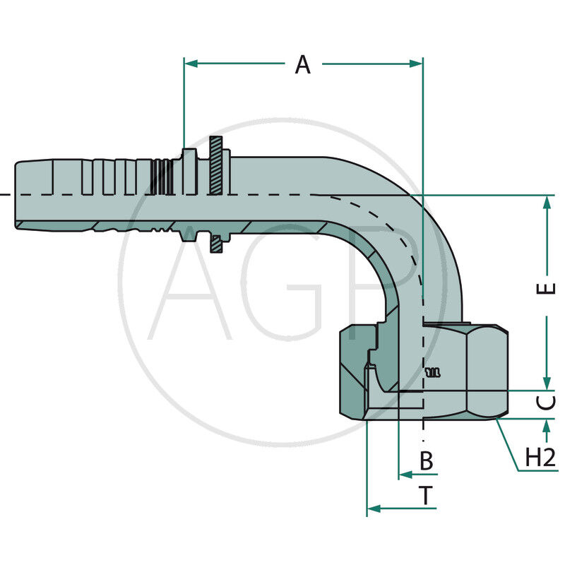 PN 12 DKL M22x1.5 90° (15L)