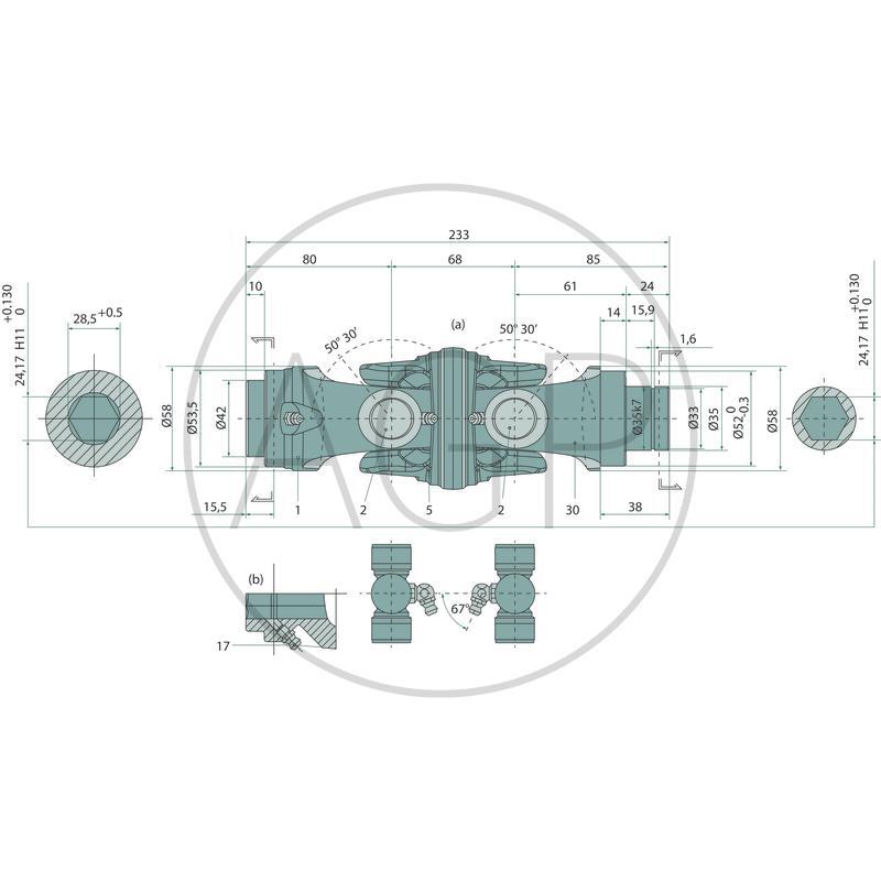 Dvojitý kloub komplet