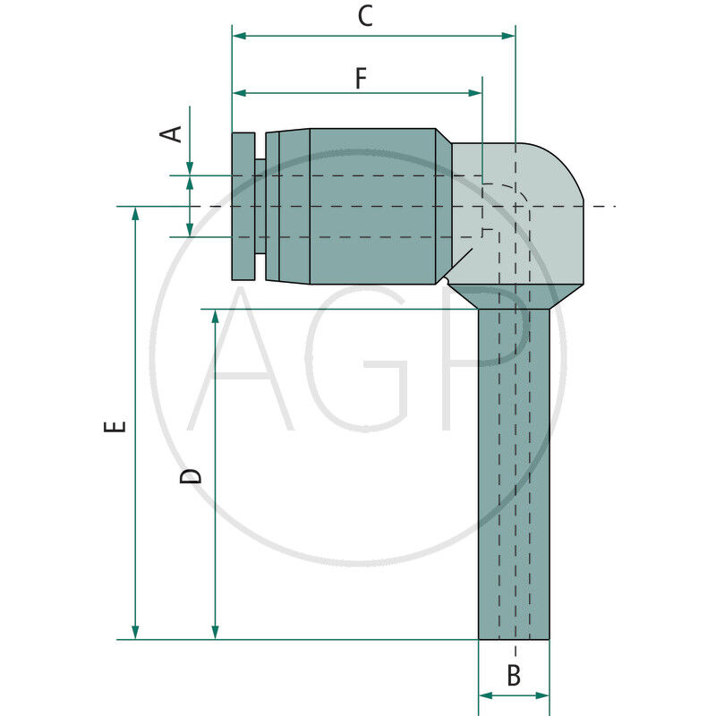 B-WSTr-10-8-KU Úhlový konektor redukční