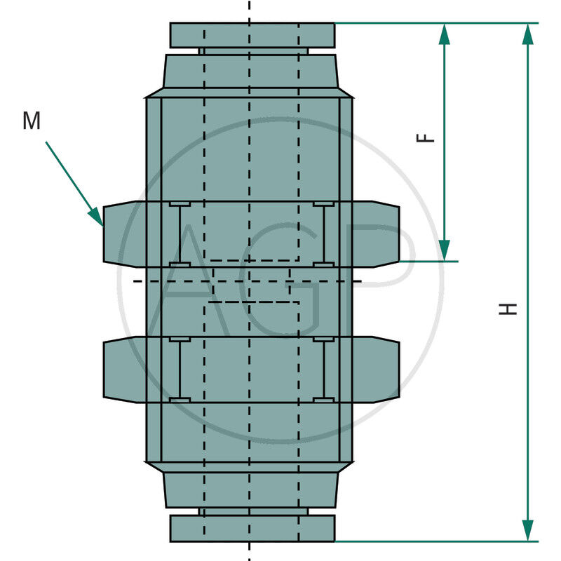 B-GSV-4-KU Přímá přepážková spojka