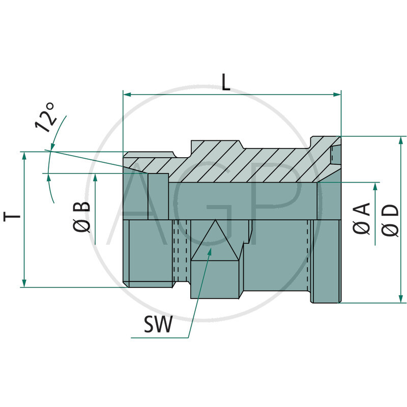 SAE ADAPTER 3/4 3000 PSI x 22L (30X2)