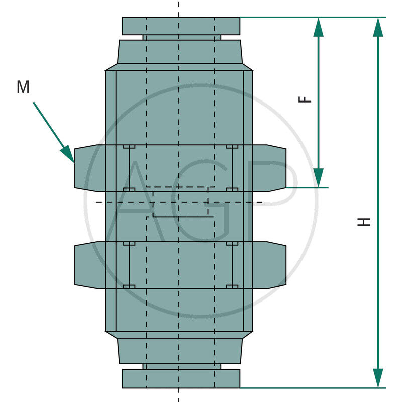 B-GSV-10-MSv-bl Přímá přepážková spojka