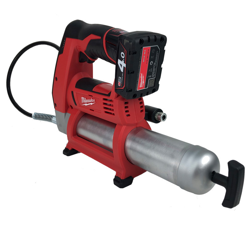 Aku mazací lis Milwaukee M12 GG-401B s baterií a nabíječkou, akumulátorový mazací lis