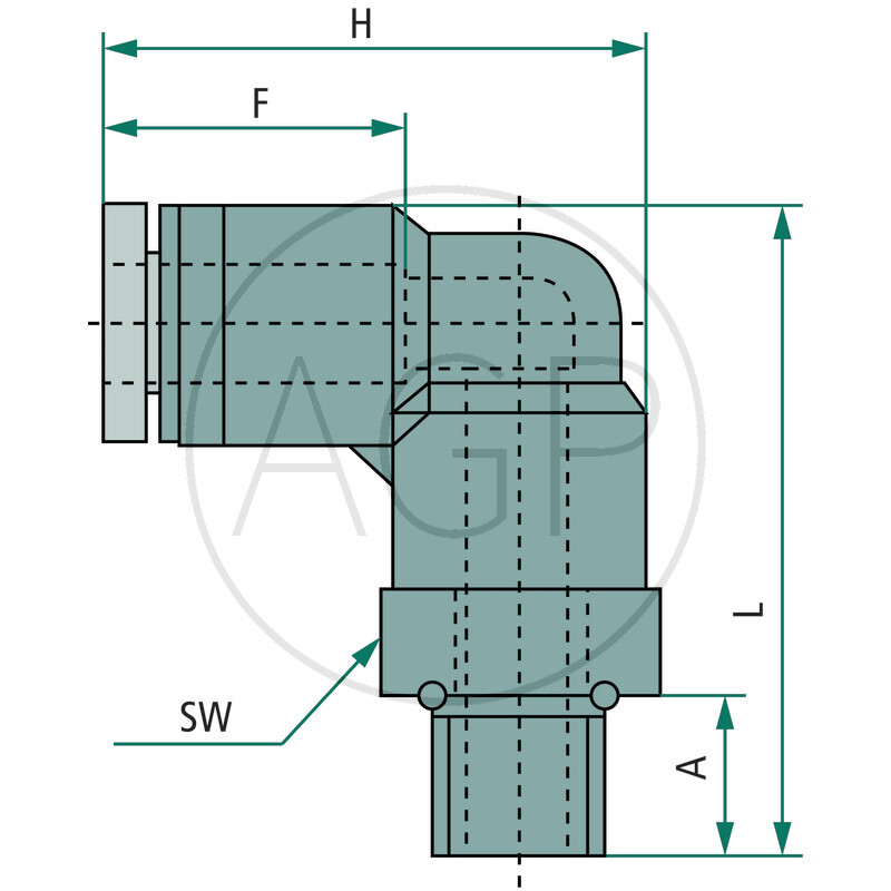 B-WEd-6-M5-KU Úhlové šroubení
