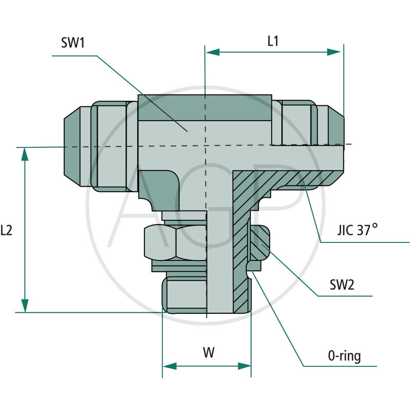 TAE 7/8 M-M JIC x 1.1/16 M-UNF