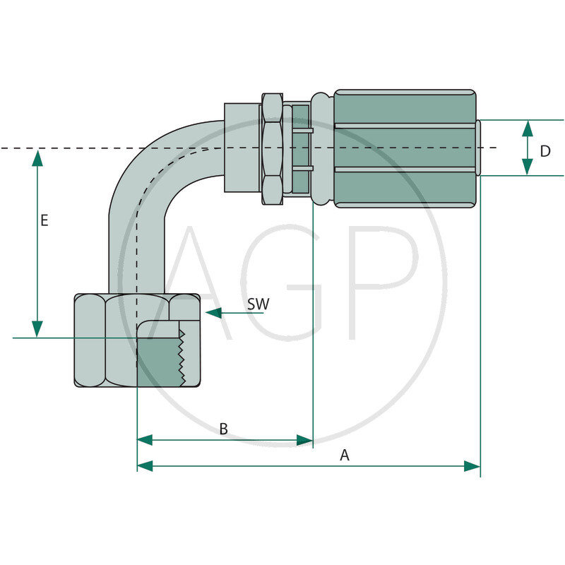 PNE 25 DKORF 1.11/16 90° SL=78