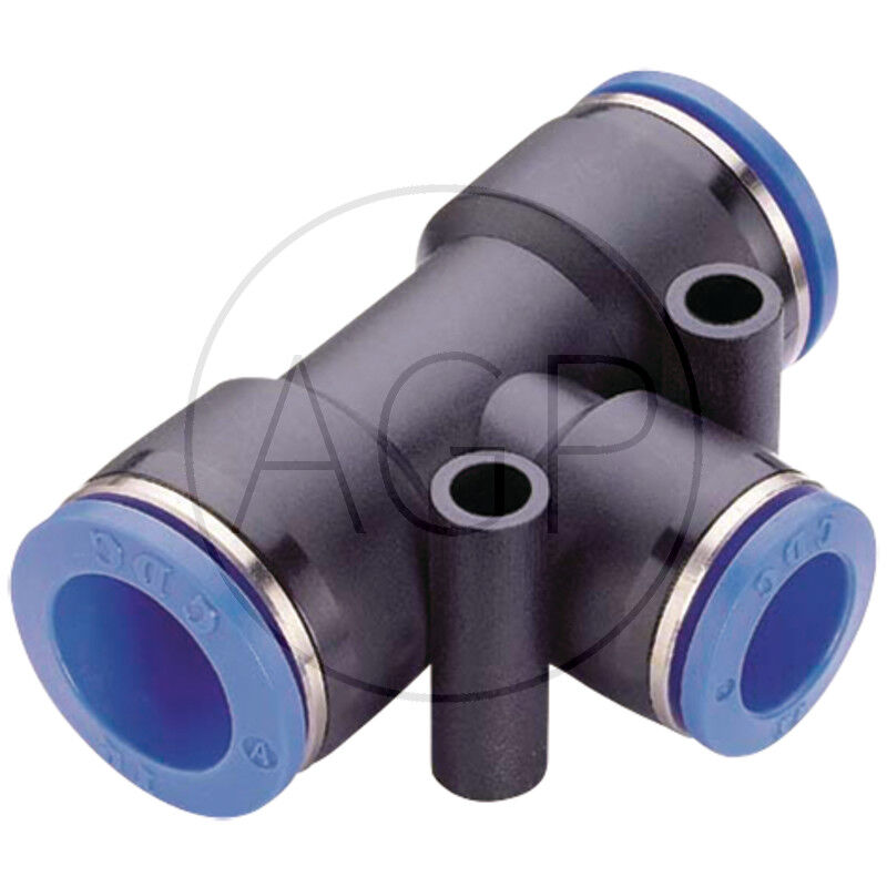 Vzduchová T-spojka pro spojení vzduchových hadic o průměru 8 mm a 6 mm