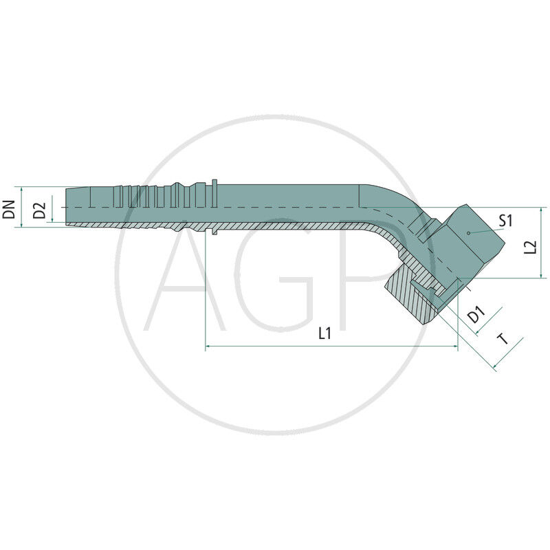 PN 25  DKOS 30 S -IL 45° VA