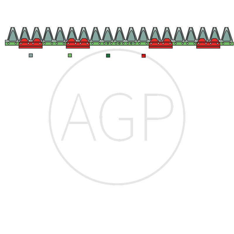 Nůž žací lišty ESM o délce 1370 mm s počtem 27 čepelí, FL 2+3 / 6+7 / 10+11