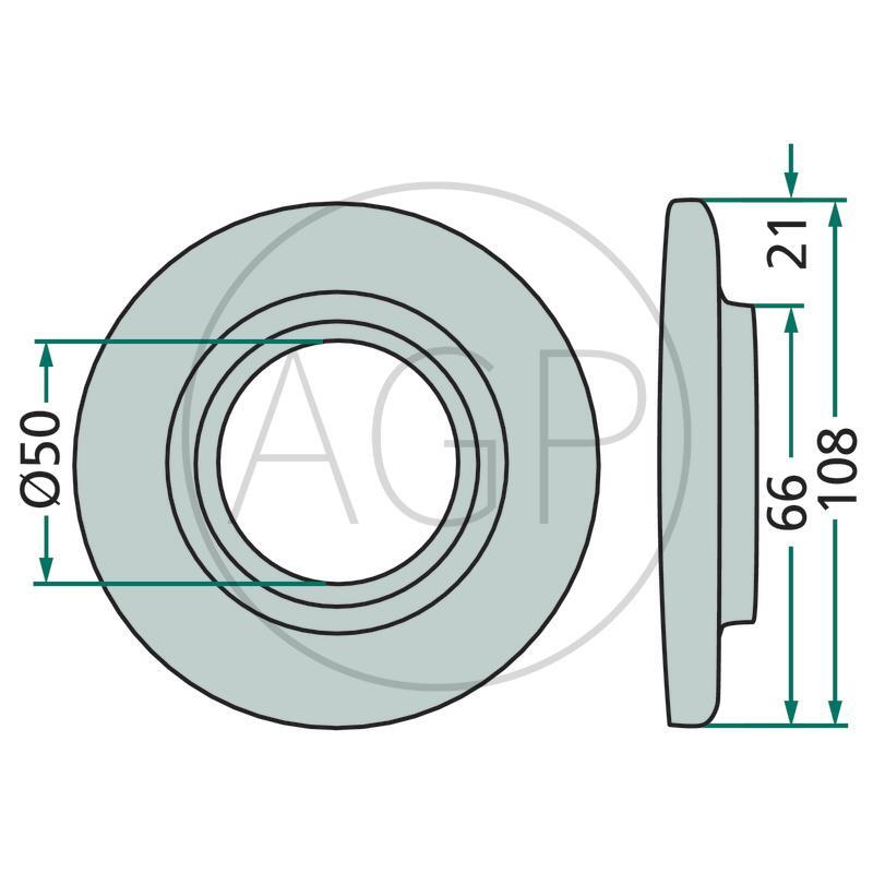 Ochranné víko pro Deutz-Fahr, Pöttinger na modely KM 20, 22, 24, 25