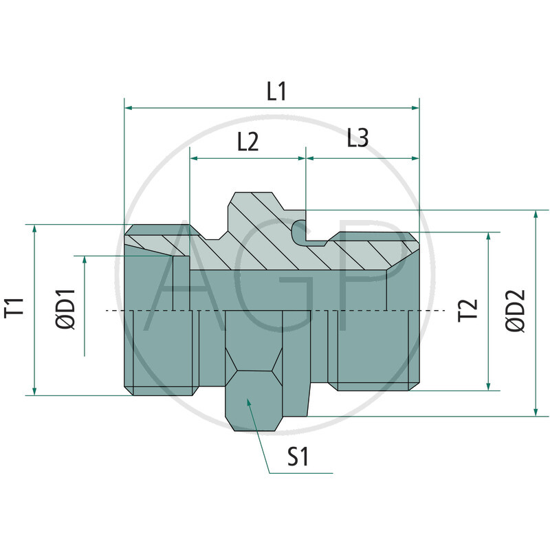 Přímé šroubení X-GEM 06 S 12 WD se závitem M14 x 1,5