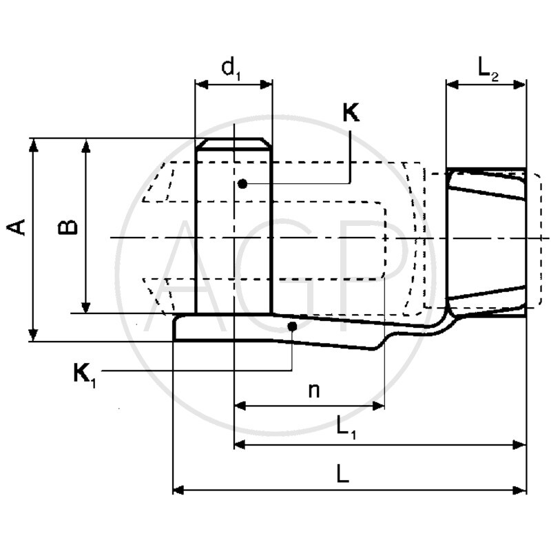 Z-GKI-E-M10x1.25-Stz Vidlicová hlava