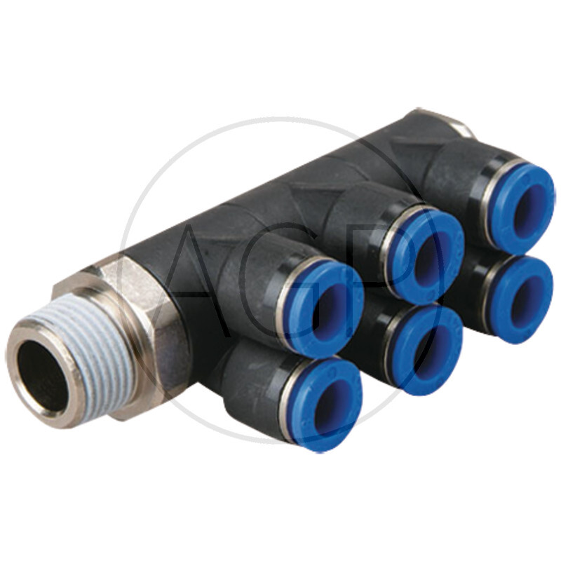 B-YVTEdk3-8-1/4-KU Y-rozdělovač-šroubení