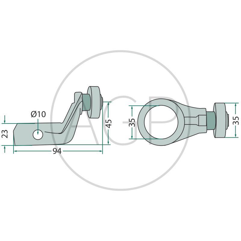 Pojezdová kladka komplet s pákou, pro Deutz-Fahr, Vicon/PZ