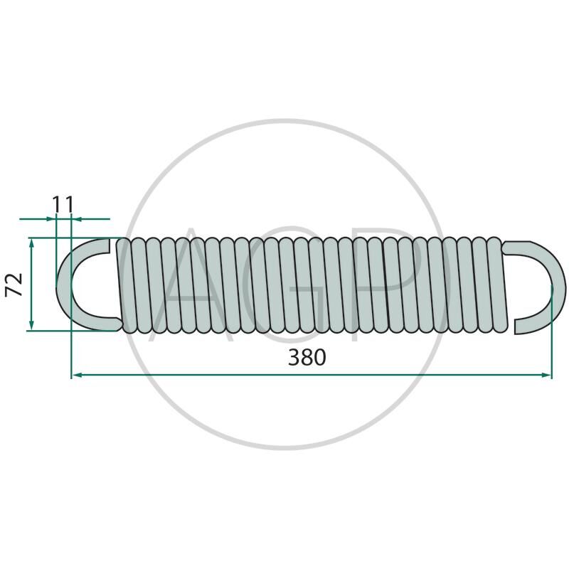 Tažná pružina napínání řemene pro Fella, na typy TS 781 Hydro, 1600 Hydro