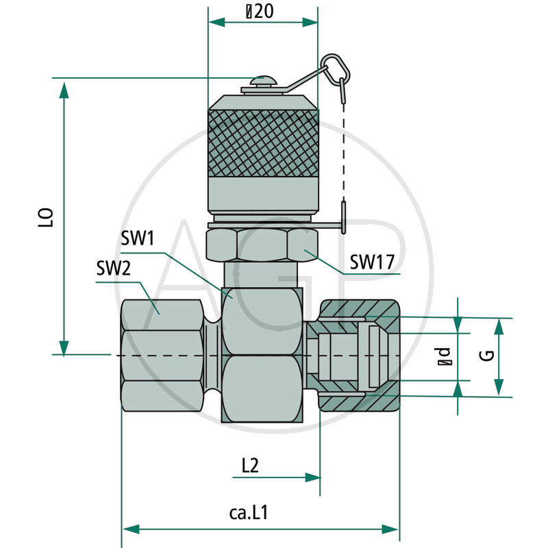 Měřicí spojka M-TV-S 16S (M24x1,5)