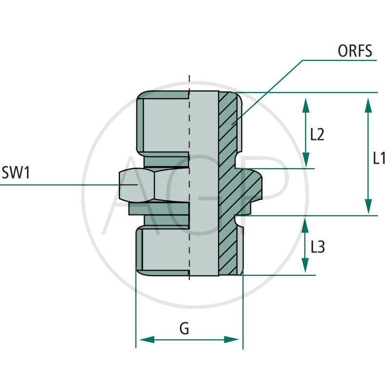 GA 1.7/16 M-ORFS x 1 M-BSP-WD