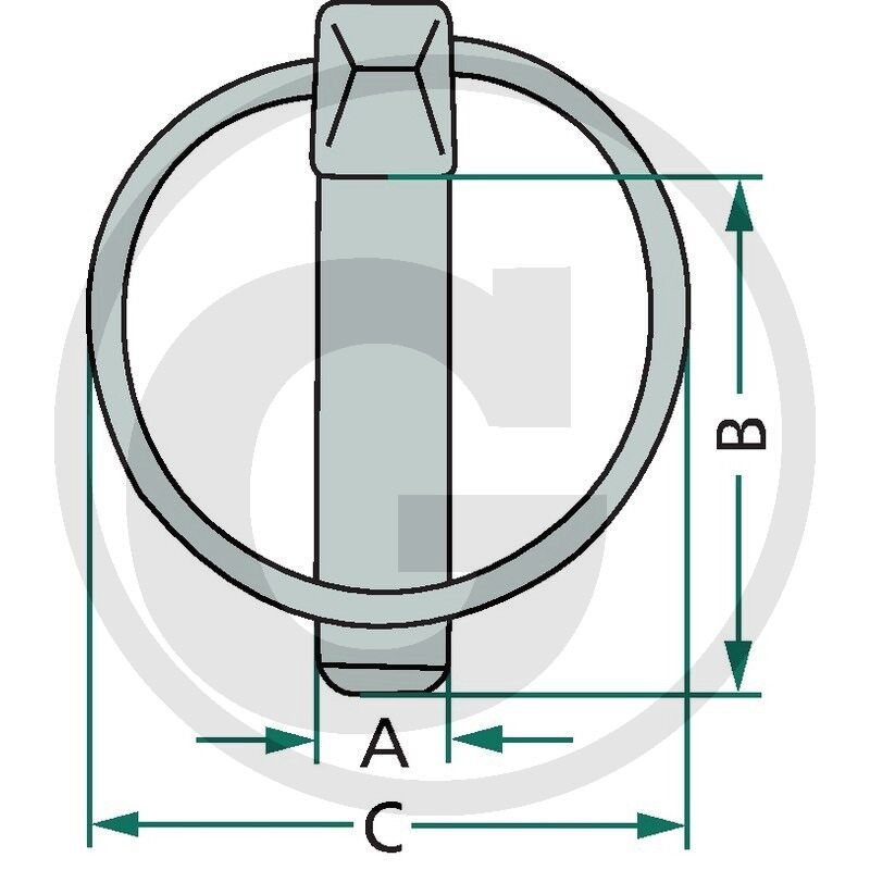 Závlačka nosného trojúhelníku s průměrem kolíku 10 mm