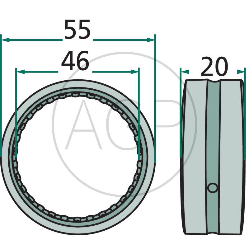Jehlové ložisko pro Deutz-Fahr, Pöttinger, na série KH, ZK