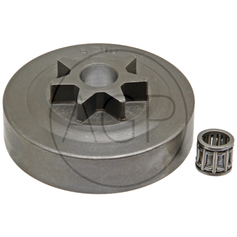 Řetězové kolo s rýhou pro Oleo-Mac, počet zubů 7, rozteč řetězu 3/8, na série 50, 200, 300, BLITZ, SUPER