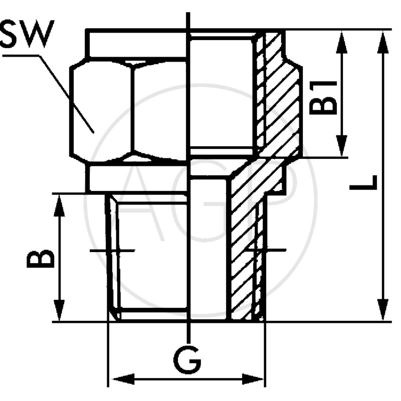 F-DAIrk-1/8-1/4-MSv Oboustranné šroubení