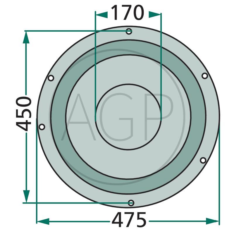 Podpěrný talíř pro Deutz-Fahr, Pöttinger, na typy KM 25, CAT 210, TM III