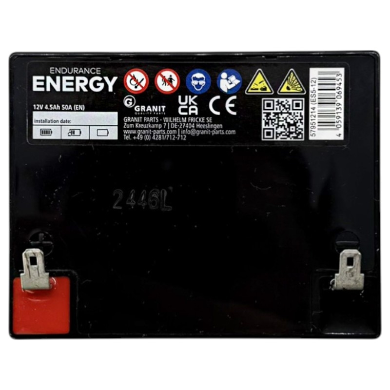 Baterie AGM 12V 4,5Ah uzavřená bezúdržbová se startovacím proudem 50 A