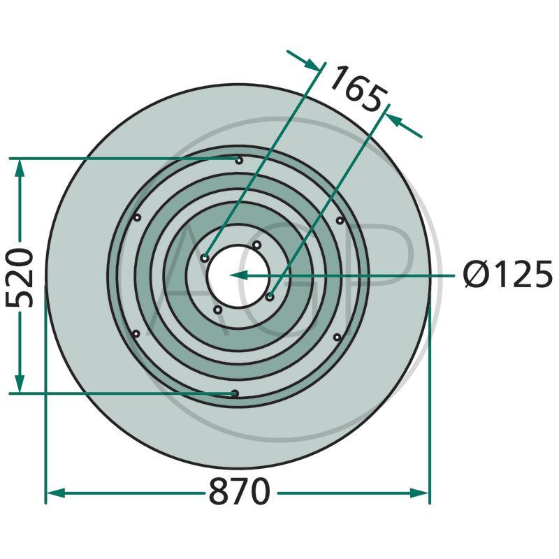 Kluzný talíř žacího stroje Fella, na typy KM 187, 187H