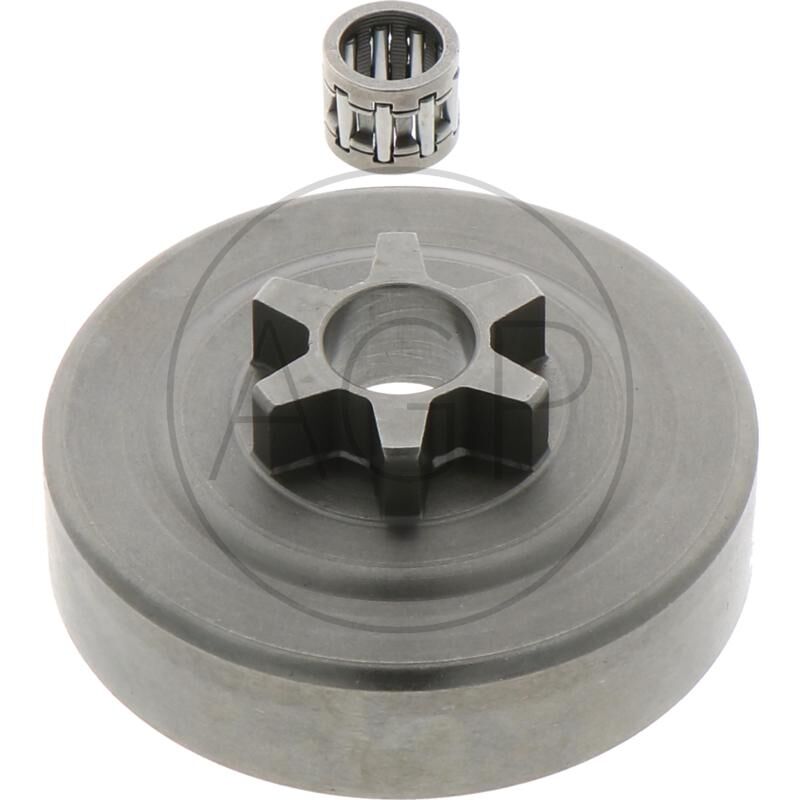 Řetězové kolo s rýhou pro Husqvarna, Jonsered, Partner, Poulan, počet zubů 6, rozteč řetězu 3/8 LoPro, na série 30, 40, 100, 200