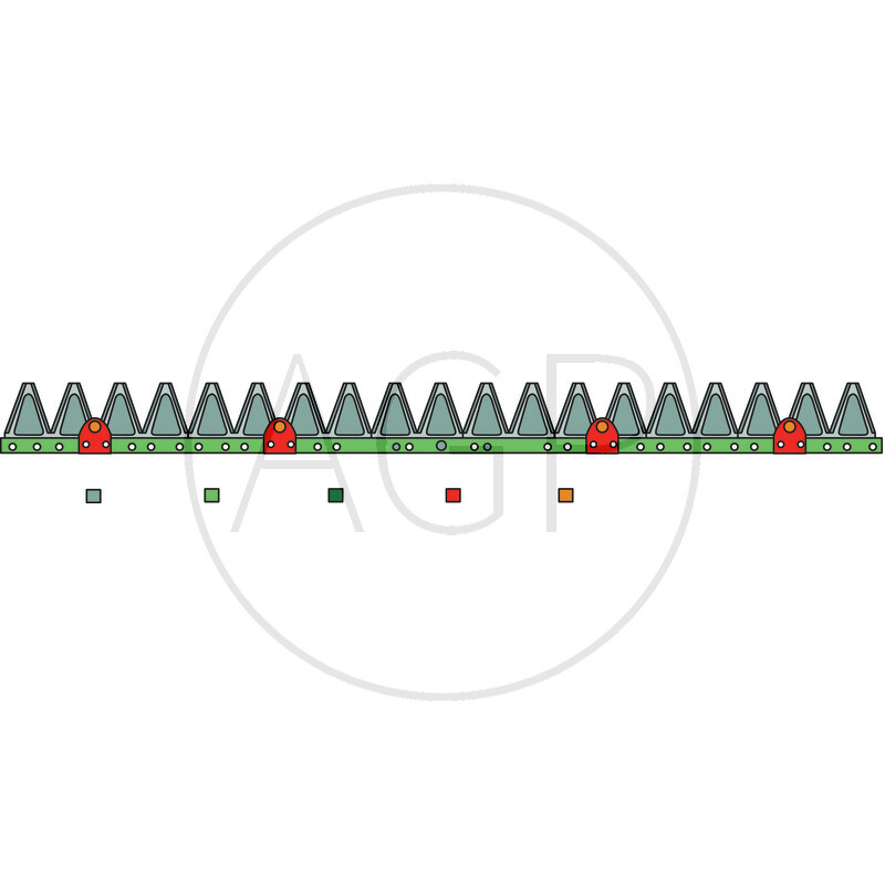Nůž žací lišty ESM o délce 970 mm s počtem 19 čepelí, ZT 2+3 / 6+7