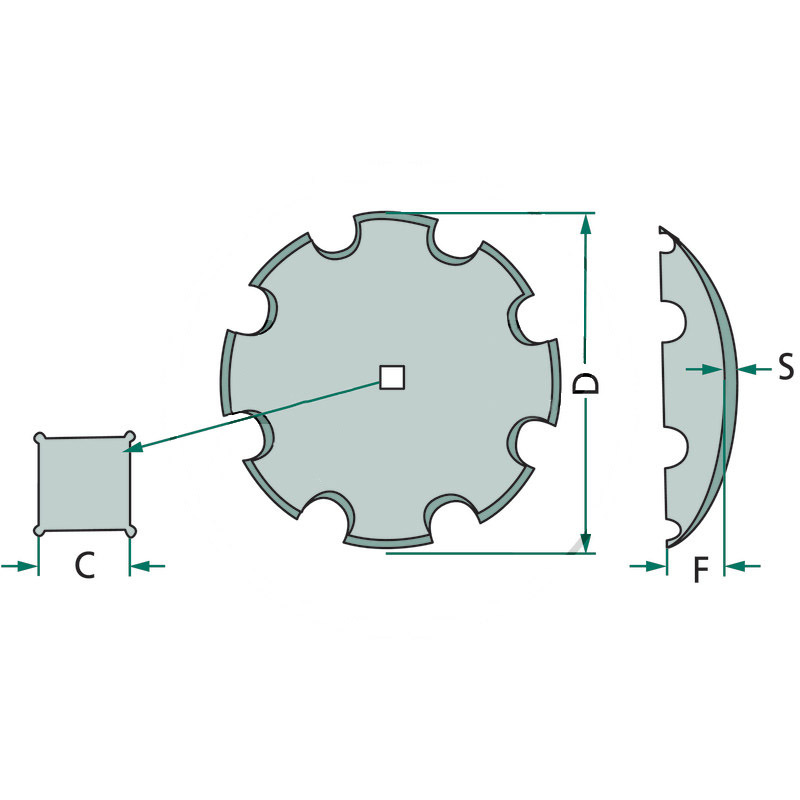 Podmítací disk ozubený 660 x 8 mm
