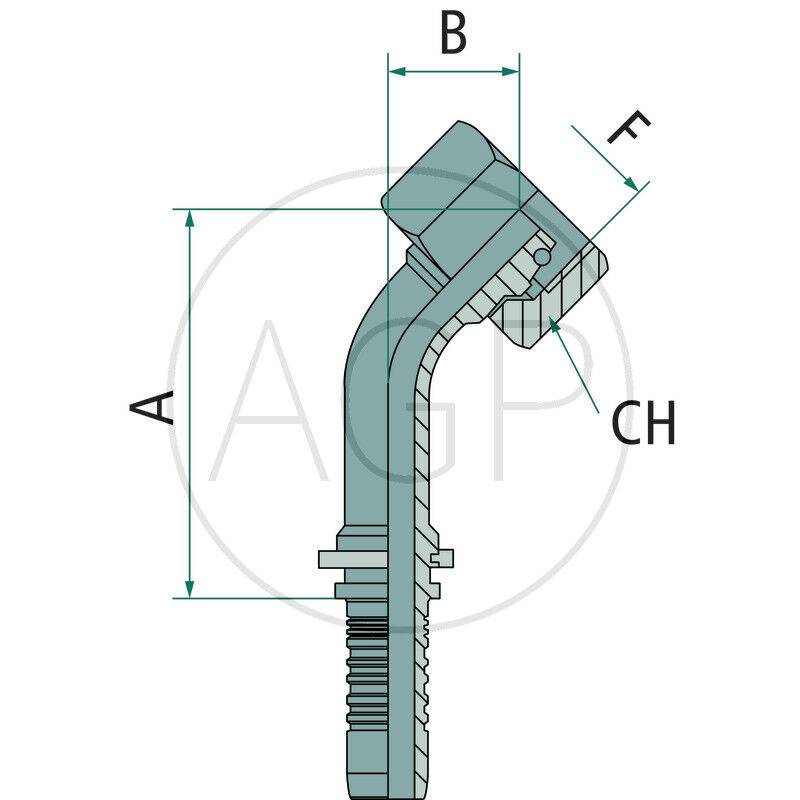 PN 16 DKOL M26x1.5 45° (18L)