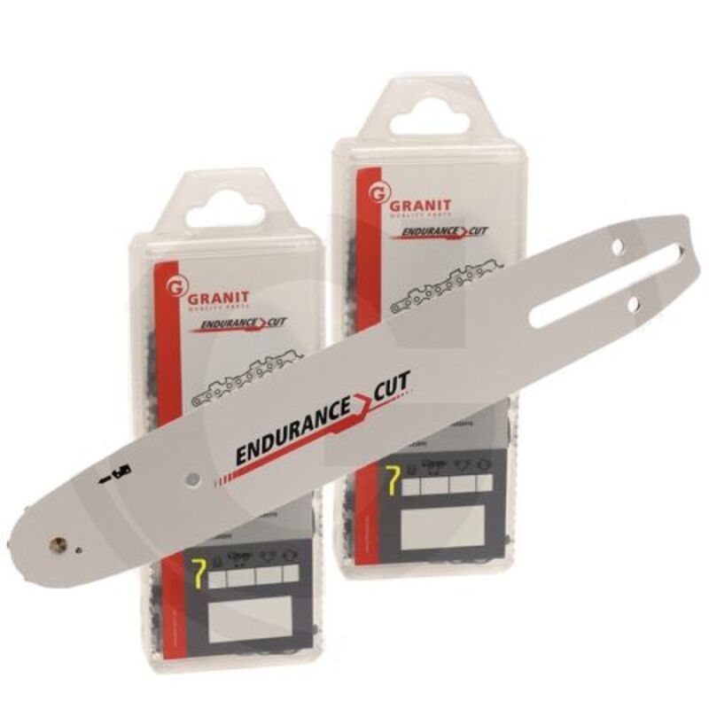 Sada profi lišta + 2 pilové řetězy ENDURANCE CUT kulaté 0,325 1,5 mm 45 cm 72 článků