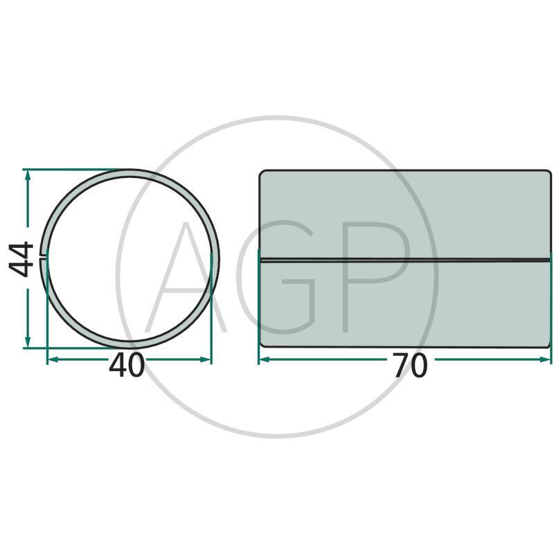 Pouzdro ložiska pro Fella, na typy KM 166A, 191, 192A
