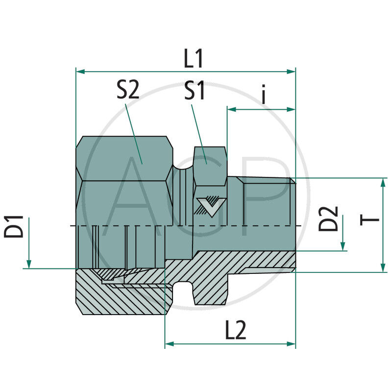 GEV 6 LL- M6x1 kuž. VA