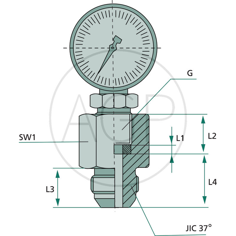 GAM 7/16 M-M JIC x 1/2 M-UNF