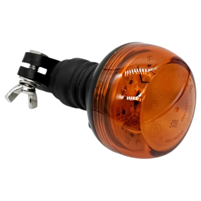 LED maják 12/24 V na nástrčnou trubku s pružnou nohou o celkové výšce 148 mm