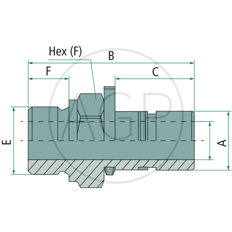 WEO-Adaptér vsuvky 3/8 (13 mm); 3/8 BSP vnější závit
