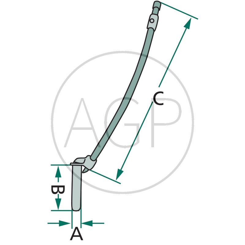 Závěsový kolík boční přístup systém Deutz průměr 31 mm délka ramene 300 mm