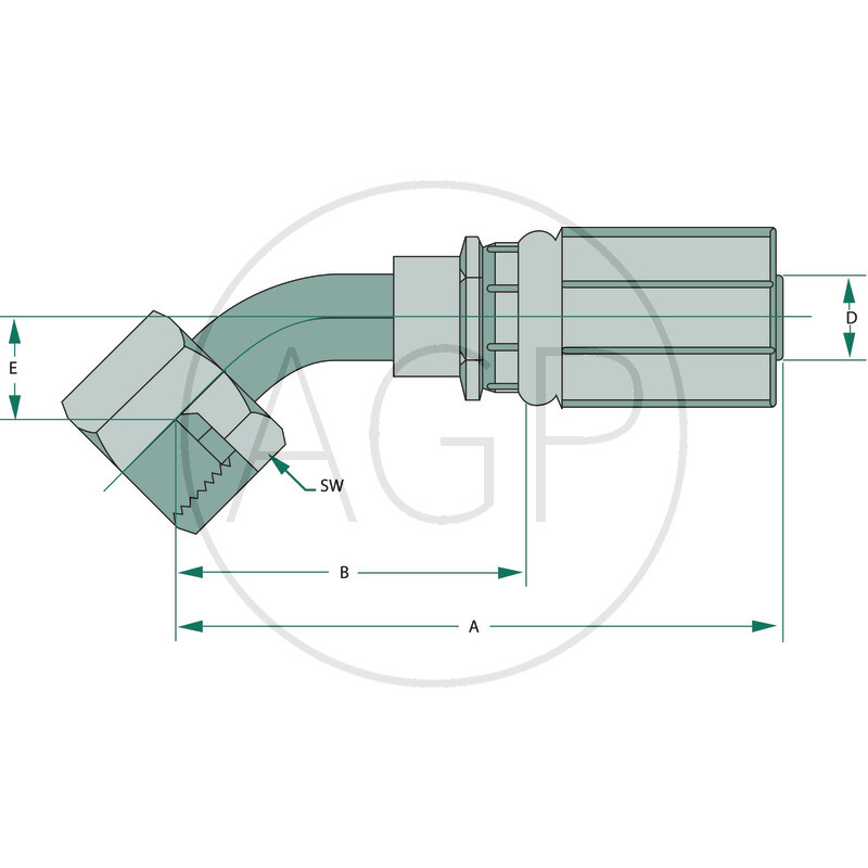 PNE 16 DKORF 1. 3/16 45°