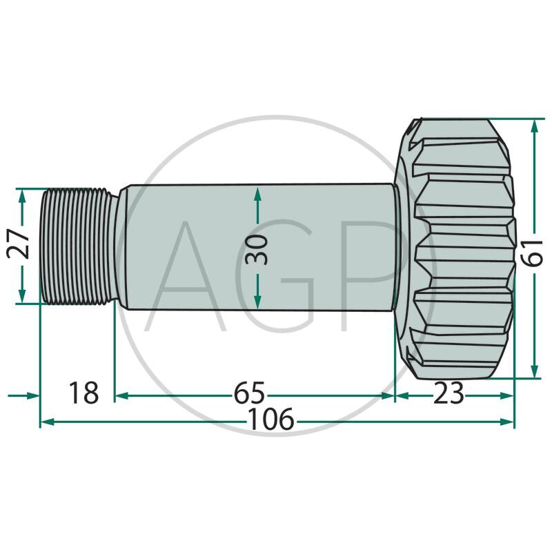 Pastorková hřídel se 16 zuby vhodná pro Krone, na série AF, AM