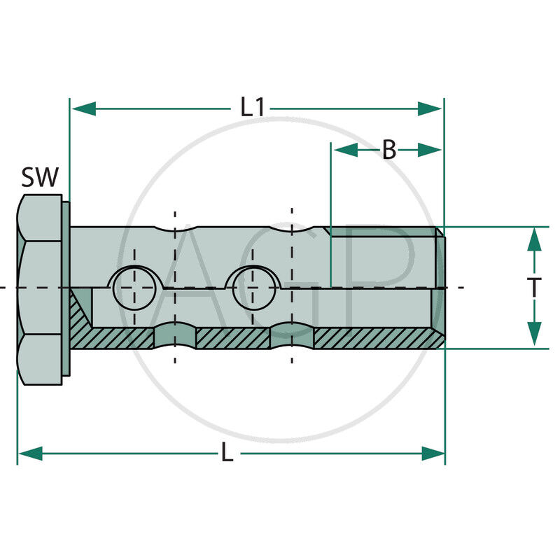 HSMD M26 šroub se dvěma dutinkami