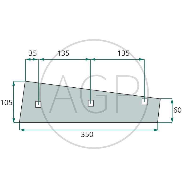 Nůž pístu pro John Deere, na série 300, 400
