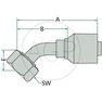 PNE 10 DKOL M22x1.5 45° (15L)