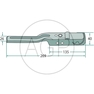 Karhák zahlý doleva výklopný 269 mm typ 664 N s automatickým nastavením otočného háku