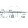 Hrot na balíky 1250 mm Blueline závit M28 x 1,5