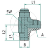 LA 7/8 M-JIC x 3/8 M-NPT