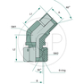 WA 1/8 M-BSP x 1/8 FS-BSP 45°